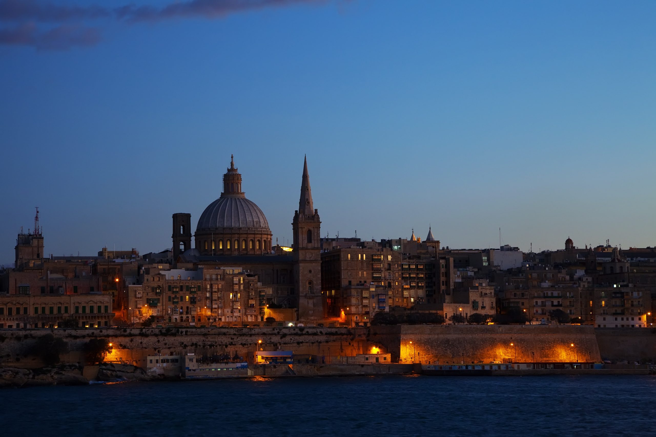 Valletta at dusk